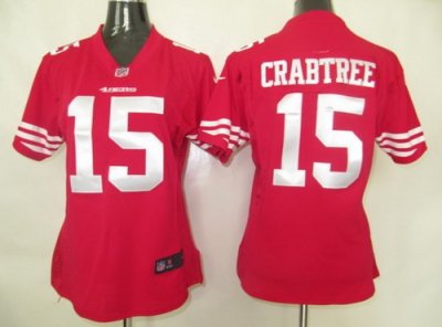 Womens Nike San Francisco 49ers 15# Crabtree Authentic Jersey