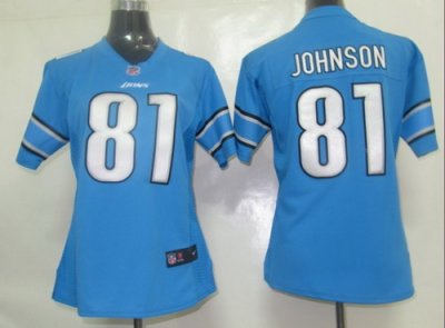 Women Nike Detroit Lions 81 Johnson Jersey