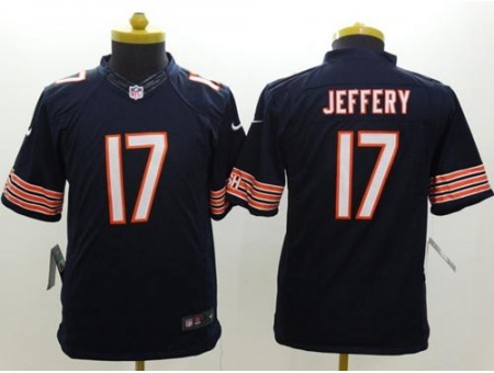 Youth Nike Chicago Bears #17 Alshon Jeffery Navy Blue Team Color Stitched NFL Limited Jersey