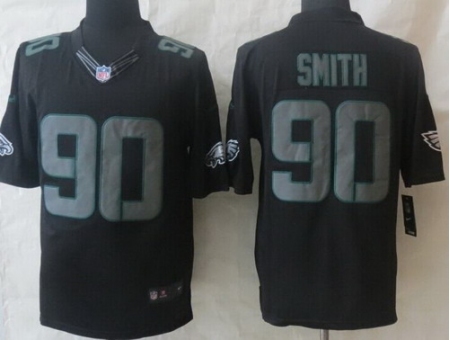 Nike Philadelphia Eagles 90 Marcus Smith Black Impact Limited NFL Jersey