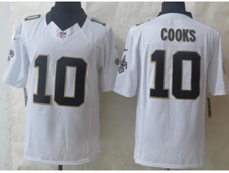 Nike New Orleans Saints 10 Brandin Cooks White Limited NFL Jersey