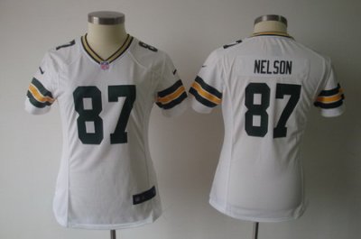 Womens Nike Green Bay Packers 87 Nelson White Nike NFL Jerseys