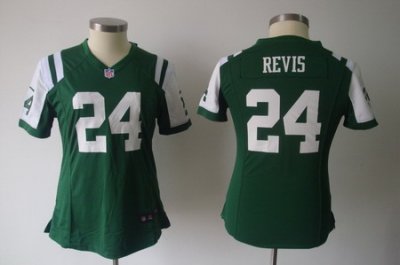 Women Nike New York Jets 24# Revis Green Jersey