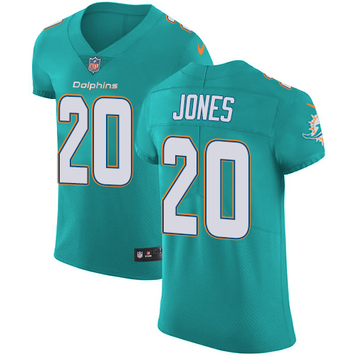 Nike Dolphins #20 Reshad Jones Aqua Green Team Color Mens Stitched NFL Vapor Untouchable Elite Jerse