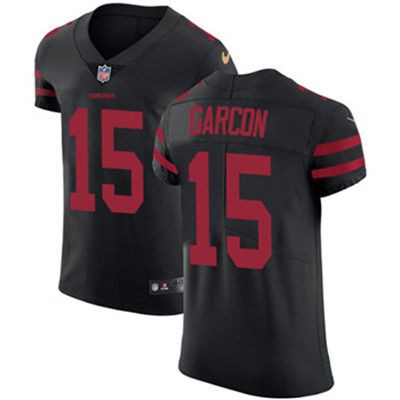 Nike 49ers #15 Pierre Garcon Black Alternate Mens Stitched NFL Vapor Untouchable Elite Jersey