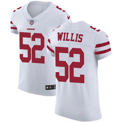 Nike 49ers #52 Patrick Willis White Mens Stitched NFL Vapor Untouchable Elite Jersey