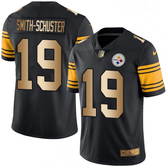 Mens Nike Pittsburgh Steelers 19 JuJu Smith Schuster Limited BlackGold Rush Vapor Untouchable NFL Je