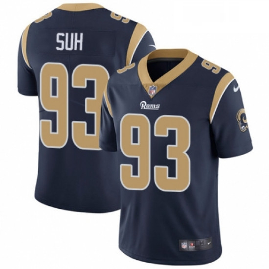 Youth Nike Los Angeles Rams 93 Ndamukong Suh Navy Blue Team Color Vapor Untouchable Limited Player N