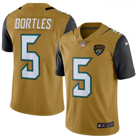 Youth Nike Jacksonville Jaguars 5 Blake Bortles Limited Gold Rush Vapor Untouchable NFL Jersey