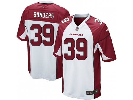 Nike Arizona Cardinals 39 James Sanders White Game NFL Jersey