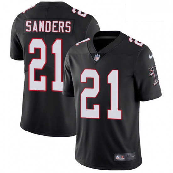 Men Nike Atlanta Falcons 21 Deion Sanders Black Alternate Vapor Untouchable Limited Player NFL Jerse