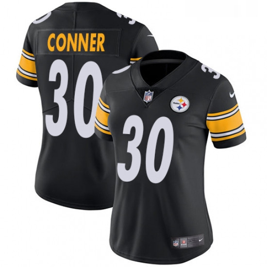 Womens Nike Pittsburgh Steelers 30 James Conner Black Team Color Vapor Untouchable Limited Player NF