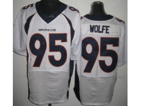 Nike Denver Broncos 95 Derek Wolfe White Elite NFL Jersey