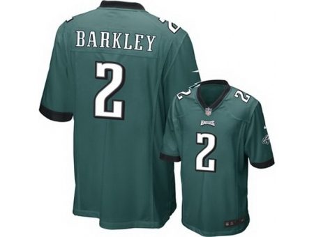 Nike Philadelphia Eagles 2 Matt Barkley Green Game NFL Jersey