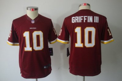 Youth Nike Washington Redskins #10 Robert Griffin III Red Limited Jerseys