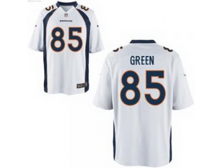 Nike Denver Broncos 85 Virgil Green White Elite NFL Jersey