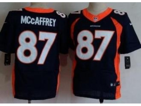 Nike Denver Broncos 87 Ed McCaffrey Blue Elite NFL Jersey