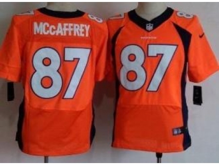 Nike Denver Broncos 87 Ed McCaffrey Orange Elite NFL Jersey