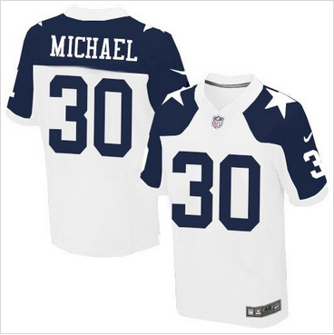 Nike Dallas Cowboys #30 Christine Michael White Thanksgiving Throwback Mens Stitched NFL Elite Jerse