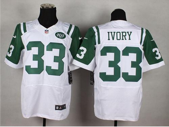 Nike Jets #33 Chris Ivory White Mens Stitched NFL Elite Jersey