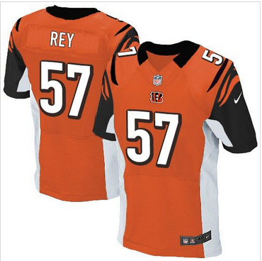 Nike Cincinnati Bengals #57 Vincent Rey Orange Alternate Mens Stitched NFL Elite Jersey