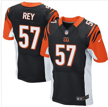 Nike Cincinnati Bengals #57 Vincent Rey Black Team Color Mens Stitched NFL Elite Jersey