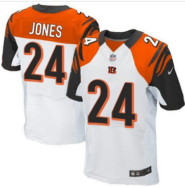 Nike Cincinnati Bengals #24 Adam Jones White Mens Stitched NFL Elite Jersey