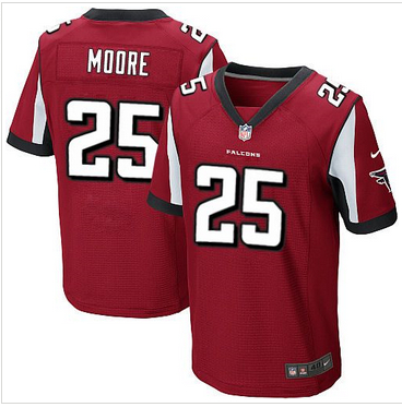 Nike Atlanta Falcons #25 William Moore Red Team Color Mens Stitched NFL Elite Jersey