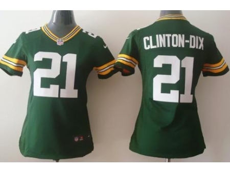 Women Nike Green Bay Packers 21 Ha Ha Clinton-Dix Green NFL Jerseys