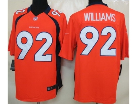 Nike Denver Broncos 92 Sylvester Williams Orange Limited NFL Jersey