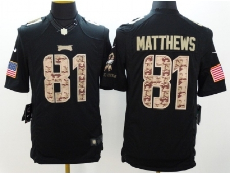 Nike Philadelphia Eagles 81 Jordan Matthews Black Limited Salute to Service NFL Jersey