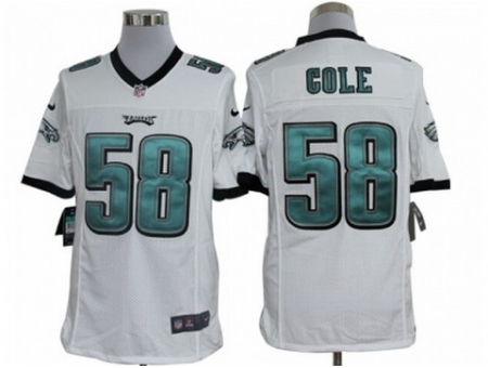 Nike Philadelphia Eagles 58 Trent Cole White Limited NFL Jersey