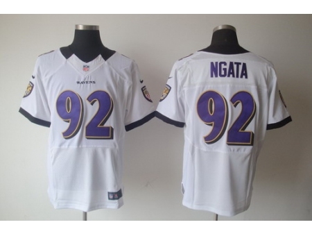 Nike Baltimore Ravens 92 Haloti Ngata White Elite NFL Jersey