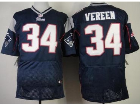 Nike New England Patriots 34 Shane Vereen Blue Elite NFL Jersey