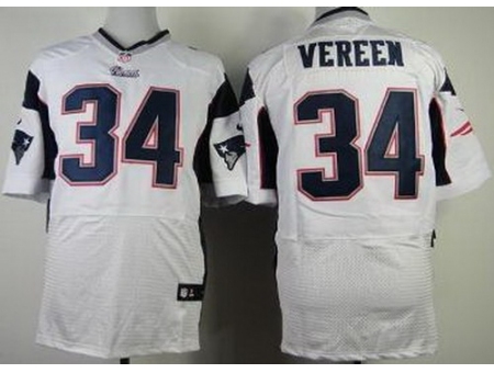 Nike New England Patriots 34 Shane Vereen Elite White NFL Jersey