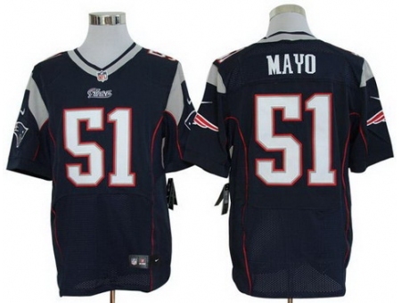 Nike New England Patriots 51 Jerod Mayo Blue Elite NFL Jersey