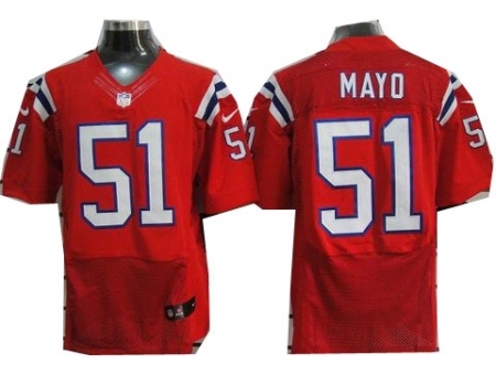 Nike New England Patriots 51 Jerod Mayo Red Elite NFL Jersey