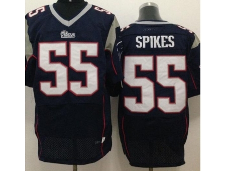 Nike New England Patriots 55 Brandon Spikes Blue Elite NFL Jersey