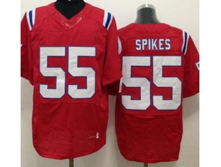 Nike New England Patriots 55 Brandon Spikes Red Elite NFL Jersey