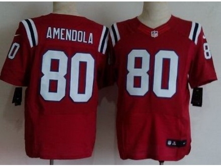 Nike New England Patriots 80 Danny Amendola Red Elite NFL Jersey