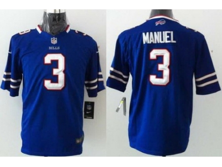 Youth Nike Buffalo Bills 3 EJ Manuel Blue NFL Jerseys