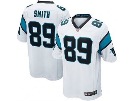 Nike Carolina Panthers 89 Steve Smith Game White NFL Jersey