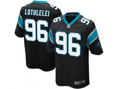 Nike Carolina Panthers 96 Star Lotulelei Black Game NFL Jersey