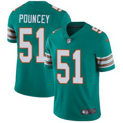 Nike Dolphins #51 Mike Pouncey Aqua Green Alternate Youth Stitched NFL Vapor Untouchable Limited Jer