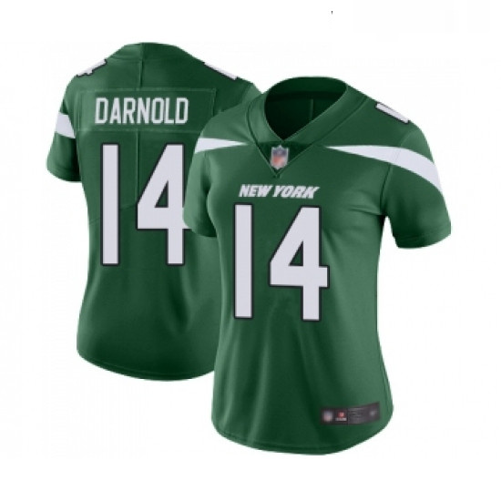 Womens New York Jets 14 Sam Darnold Green Team Color Vapor Untouchable Limited Player Football Jerse