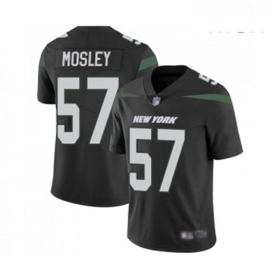 Mens New York Jets 57 CJ Mosley Black Alternate Vapor Untouchable Limited Player Football Jersey