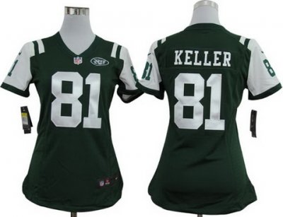 Women Nike NFL New York Jets #81 Dustin Keller Green Jerseys