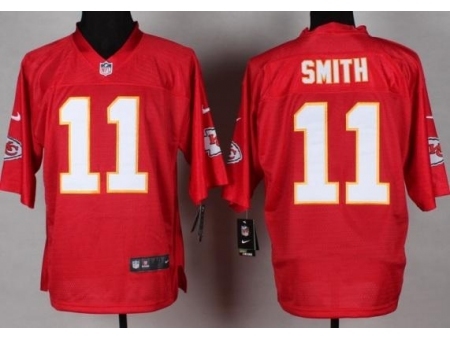 Nike Kansas City Chiefs 11 Alex Smith Red Elite QB Fashion NFL Jersey