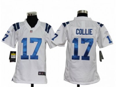 Youth Nike NFL Indianapolis Colts #17 Austin Collie White Jerseys