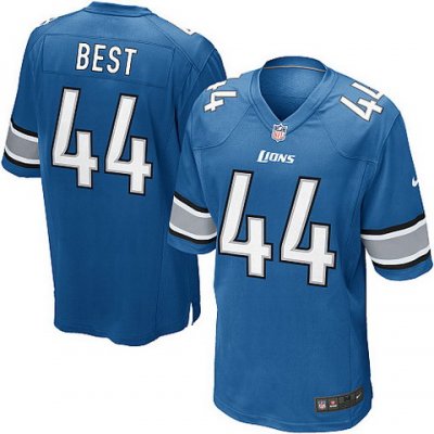 Youth Nike Detriot Lions 44# Jahvid Best Game Blue Color Jersey